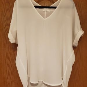 White chiffon top